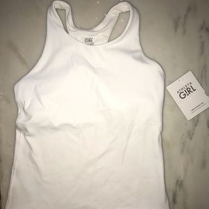 New with tags and never tried on! White Athleta Girl tank size XXL/16.